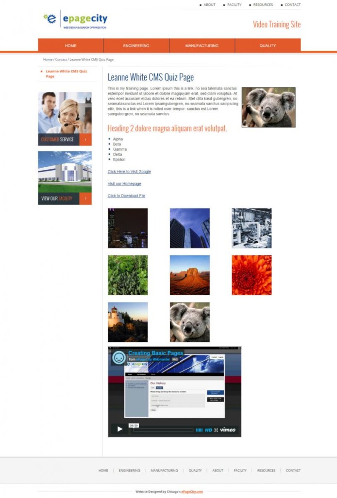 Sample Web Site